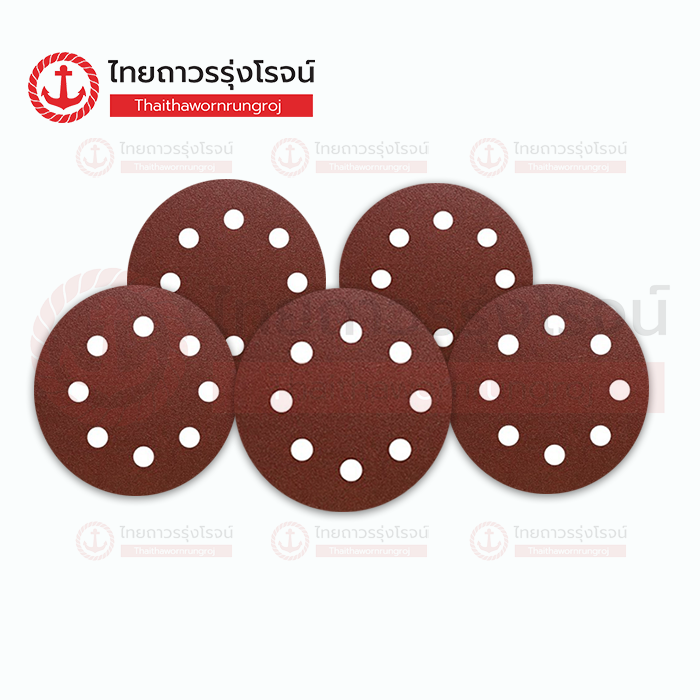 (Clearance) BOSCH กระดาษทรายกลม 5นิ้ว P80 2608605477 (5ใบ)