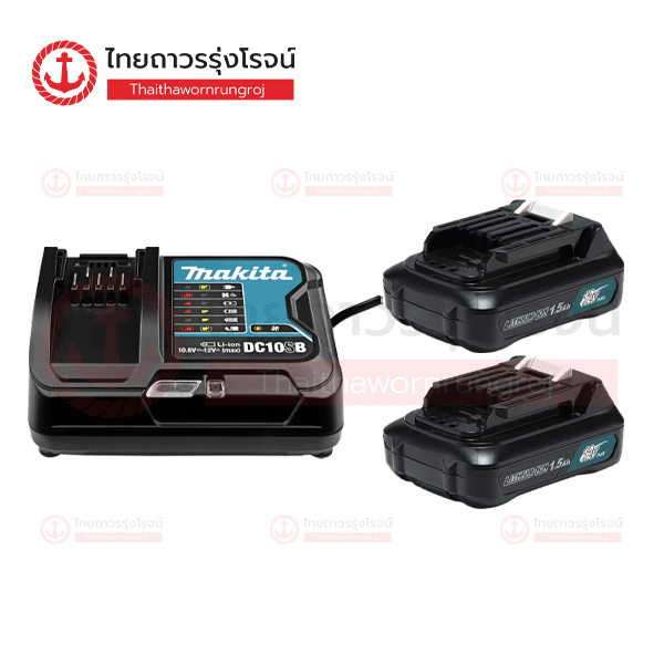 (D.) MAKITA โปรแบต+แท่นชาร์จ 12v แบต2+แท่นชาร์จ1 C1xB2x1.5ah BL1016+DC10SB ชาร์จเร็ว