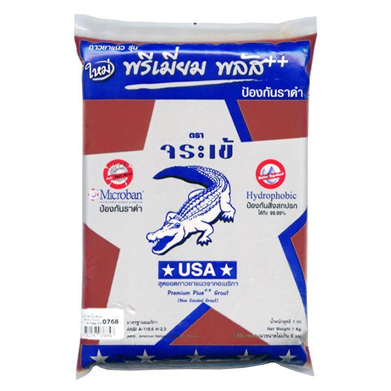 จระเข้ปูนยาแนวกันราดำ พรีเมี่ยม พลัส เงิน สีแดงเชอรี่ G110 (0757)