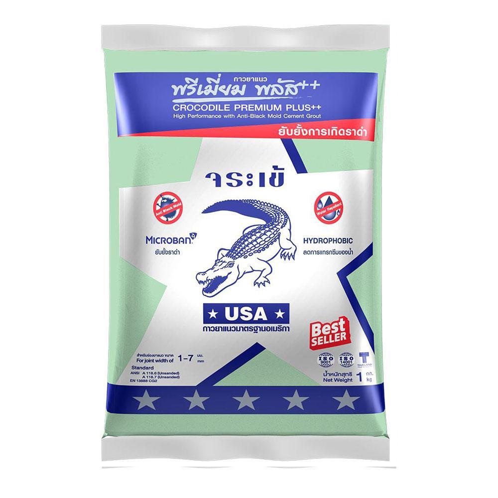 จระเข้ปูนยาแนวกันราดำ พรีเมี่ยม พลัส เงิน สีเขียวตองอ่อน G400 (0731)