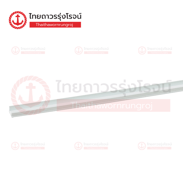 PVC ร่อง10x2เมตร สีขาว (1/100)