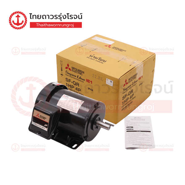 MITSUBISHI มอเตอร์ SF-JR(SFQR) 1HP 4P 380v 1450รอบ เพลา 19mm IP44