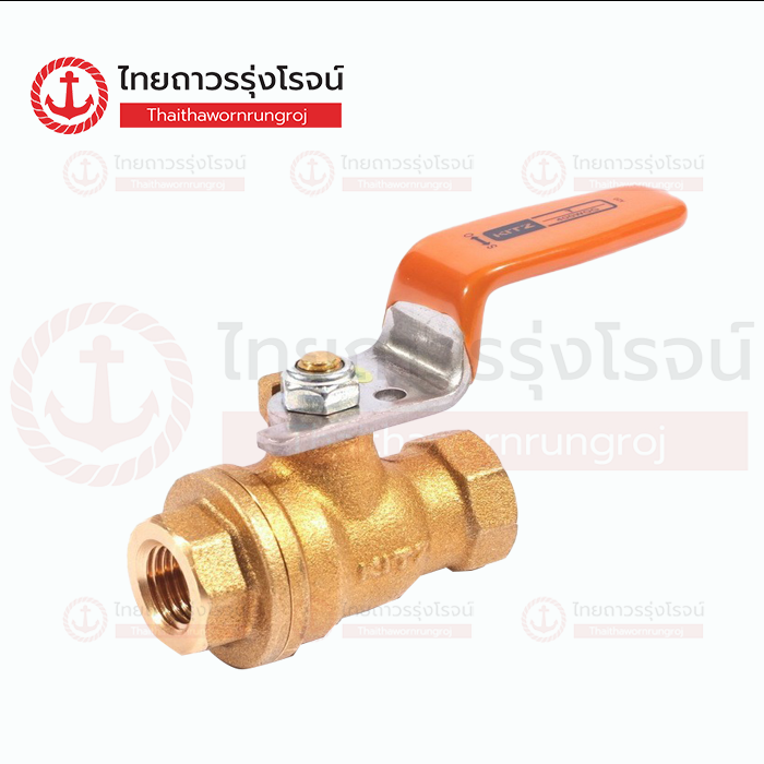KITZ บอลวาล์วทองเหลือง เกลียวใน ด้ามส้ม 400 T 1/4นิ้ว