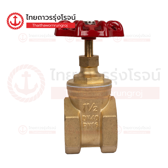 ประตูน้ำทองเหลือง รุ่นประหยัด 150PSI BRASS BSPT 1.1/2นิ้วx40mm