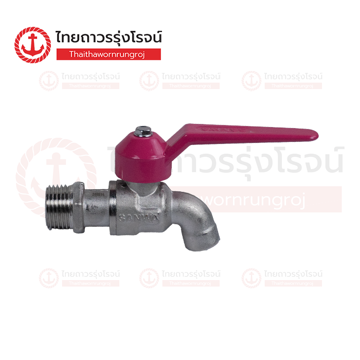 SANWA ก๊อกบอลแฟนซี สีชมพู 1/2 CK15FP