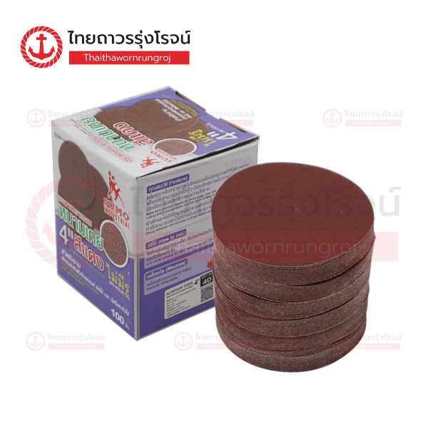 SUMO กระดาษทราย ตีนตุ๊กแก 4นิ้ว ไม่มีรู เบอร์40 (100แผ่น)