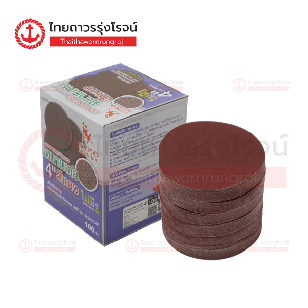 SUMO กระดาษทราย ตีนตุ๊กแก 4นิ้ว ไม่มีรู เบอร์100 (100แผ่น)