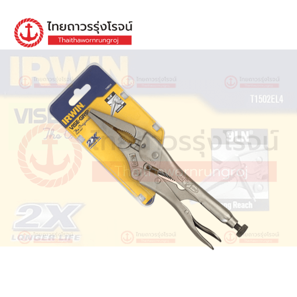 IRWIN คีมล็อค ปากแหลมตัดลวด 9นิ้ว 9LN T1502EL4