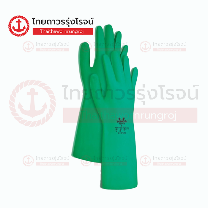 TONGA ถุงมือยางเขียว ไนไตร TGZ15 Size.XL 9571012-10