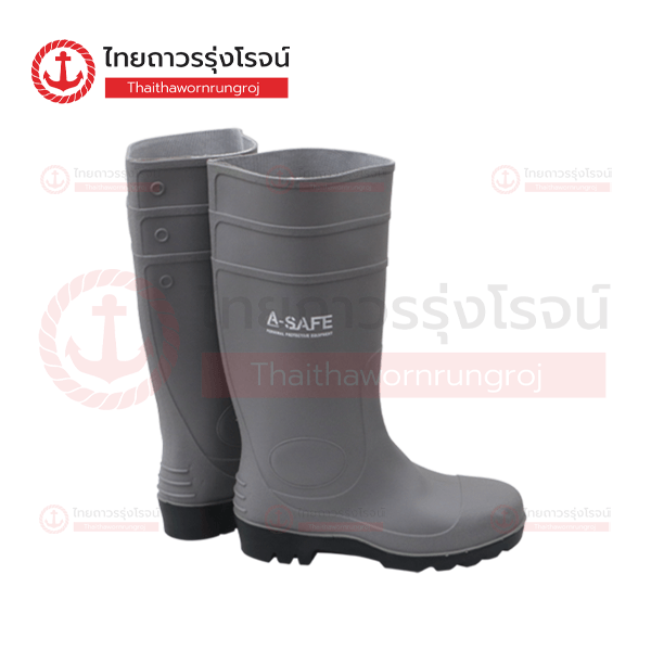 *D.* A-SAFE รองเท้าบูท กันสารเคมี หัวเหล็ก เบอร์41