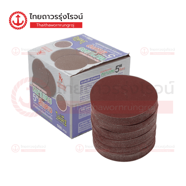 SUMO กระดาษทราย ตีนตุ๊กแก 5นิ้ว ไม่มีรู เบอร์40 (100แผ่น)