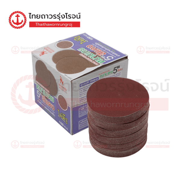 SUMO กระดาษทราย ตีนตุ๊กแก 5นิ้ว ไม่มีรู เบอร์60 (100แผ่น)