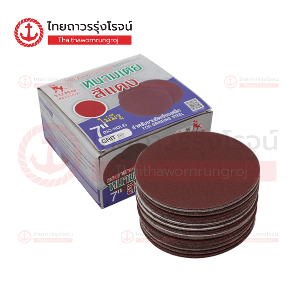 SUMO กระดาษทราย ตีนตุ๊กแก 7นิ้ว ไม่มีรู เบอร์80 (100แผ่น)