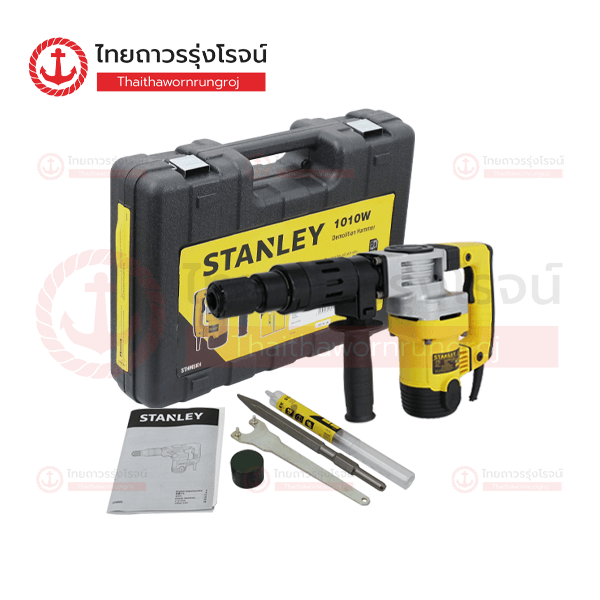 STANLEY เครื่องสกัดคอนกรีตไฟฟ้า 5กิโล 1010w HEX-17 พร้อมดอก STHM5KHV-B1