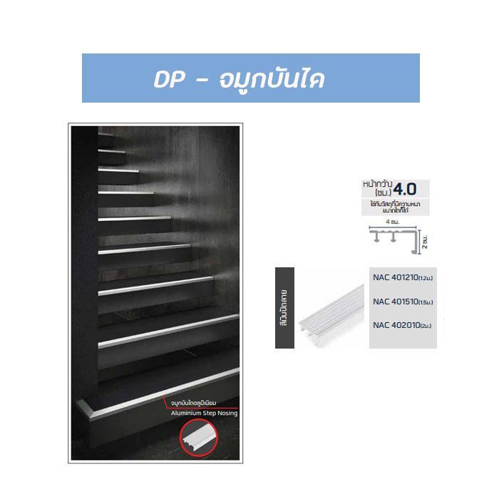DP จมูกบันไดอลูมิเนียม 4.0x2เมตร NAC402010