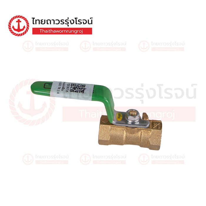 KITZ บอลวาล์วทองเหลือง เกลียวใน ด้ามเขียว 600 TK 1/4นิ้ว