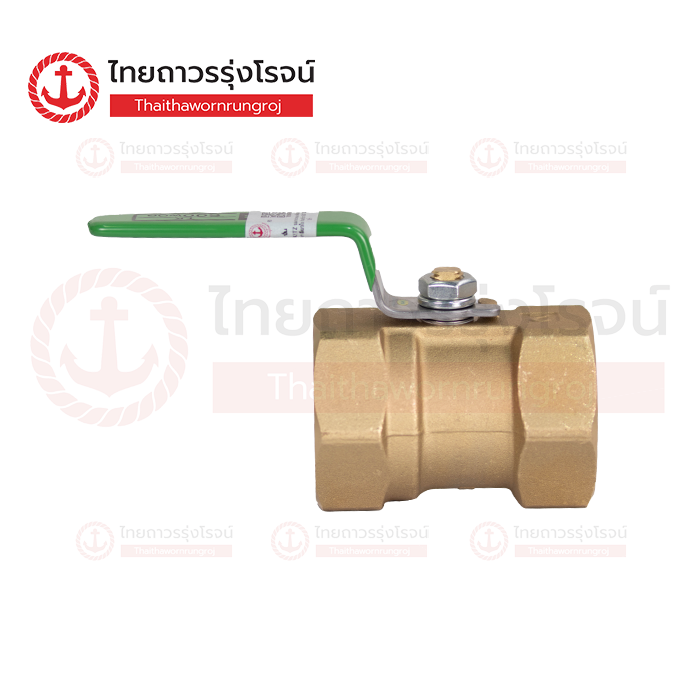 KITZ บอลวาล์วทองเหลือง เกลียวใน ด้ามเขียว 600 TK 2นิ้ว