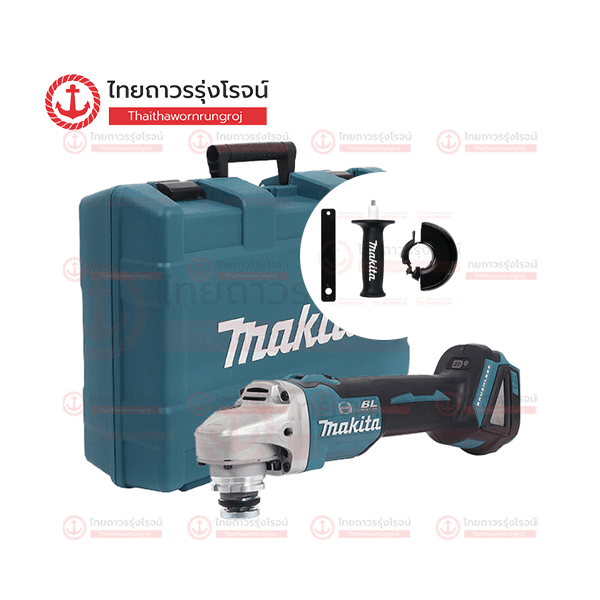 (D) MAKITA เครื่องเจียร์ไร้สาย 4นิ้ว(100mm) 18v สวิตช์สไลด์บน สปีดเดียว BLM AFT ADT XPT DGA406 (เครื่องเปล่า+กล่องพลาสติก)**