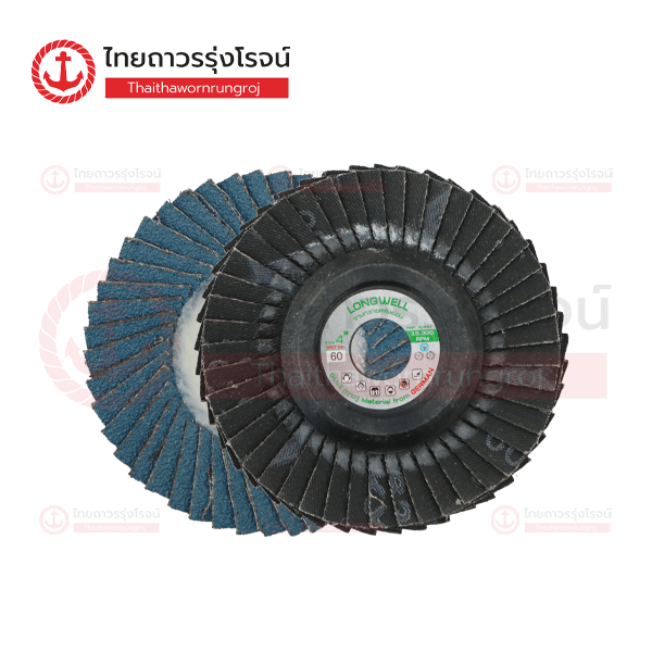 LONGWELL กระดาษทรายซ้อน หลังอ่อน 4นิ้ว เบอร์60