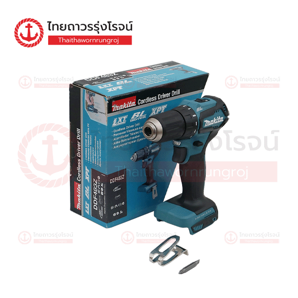 *D* MAKITA สว่านไขควงไร้สาย 13mm 18v 40/23nm 2สปีด BL,XPT DDF483Z (เครื่องเปล่า)* กล่องกระดาษ