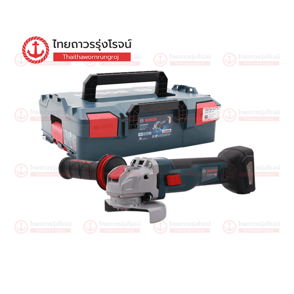 BOSCH เครื่องเจียร์ไร้สาย 5นิ้ว 18v X-LOCK ปรับรอบไม่ได้  GWX18V-10C 06017B0200 (เครื่องเปล่า+กล่องพลาสติก)* HV
