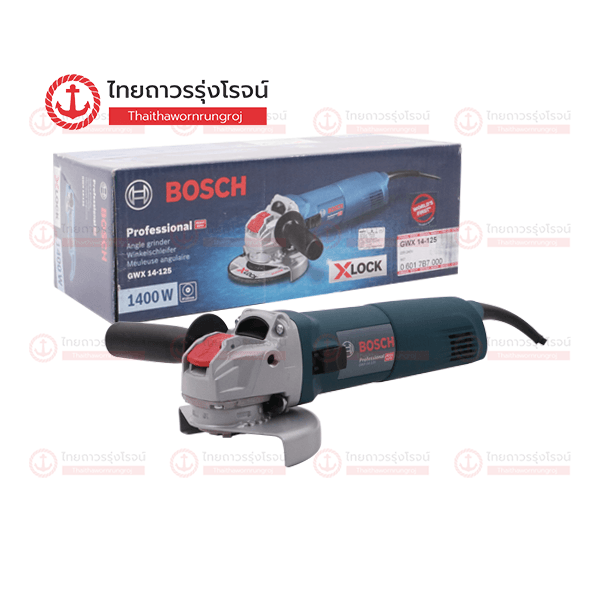 BOSCH เครื่องเจียร์ไฟฟ้า 5นิ้ว X-LOCK ปรับรอบไม่ได้ 1400w GWX14-125 06017B7000 HV