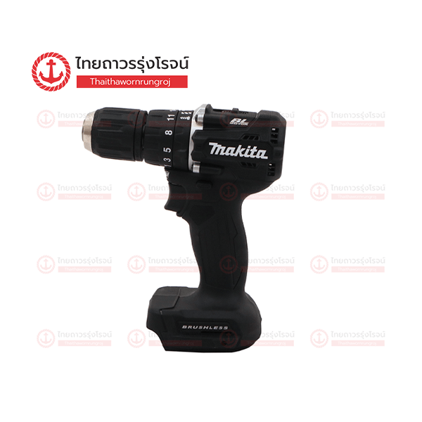 (D) MAKITA สว่านกระแทกไร้สาย 13mm 18v สีดำ 40/23nm 2สปีด BLM DHP487 (เครื่องเปล่า)* ไม่มีกล่องกระดาษ