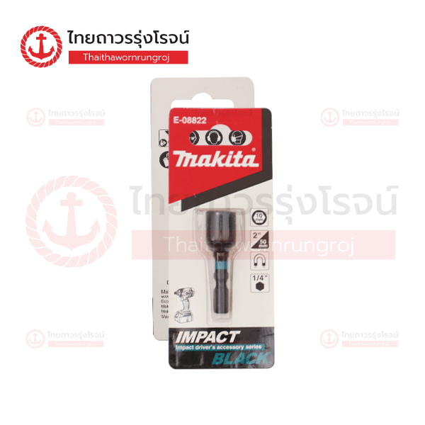 MAKITA IMPACT BLACK บล็อกแม่เหล็ก ขันน็อต M6 10x50mm E-08822
