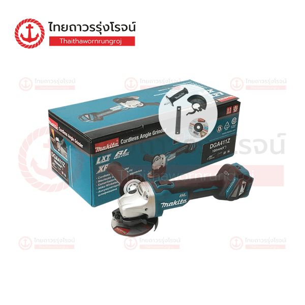 MAKITA เครื่องเจียร์ไร้สาย 4นิ้ว(100mm) 18v สวิตช์บน ปรับสปีด BLM AFT ADT XPT DGA411Z (เครื่องเปล่า)* กล่องกระดาษ