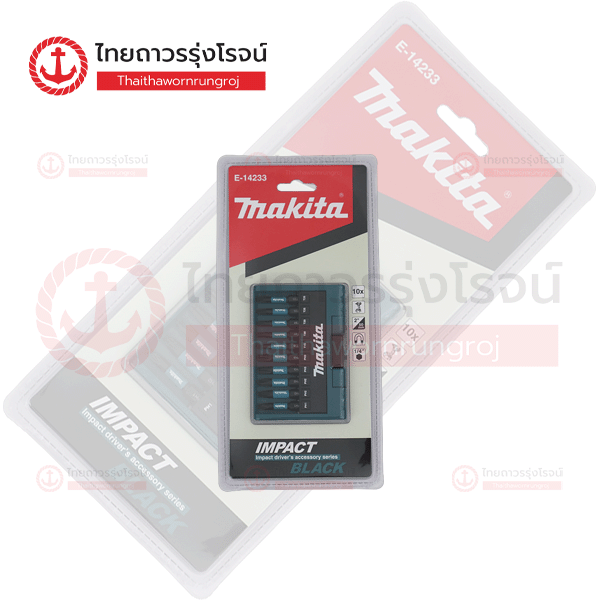 MAKITA IMPACT BLACK ชุดดอกไขควง 10ชิ้น E-14233