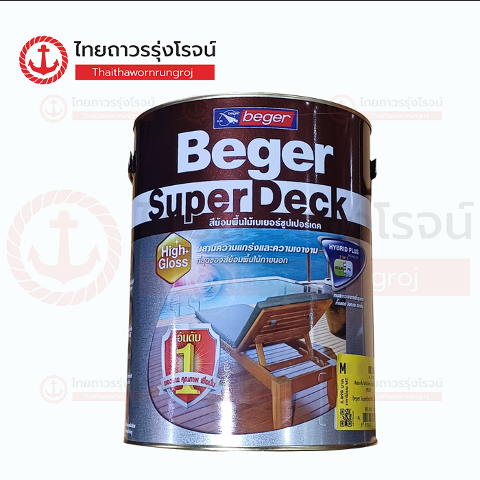 BEGER SUPERDECK สีย้อมไม้พื้น ชนิดด้าน สีใส M-8850 0.946ลิตร