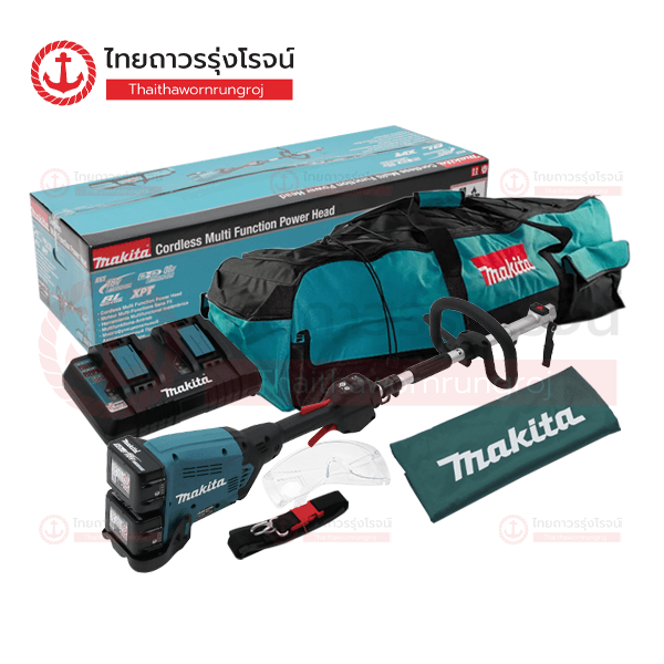 (D.) MAKITA เครื่องตัดหญ้าไร้สาย มัลติฟังก์ชั่น 18+18v(36v ) ไม่มีก้านแถม BLM AFT XPT C1xB2x5.0ah DC18RD DUX60PTX17 (ครบชุด+กระเป่าผ้า)*