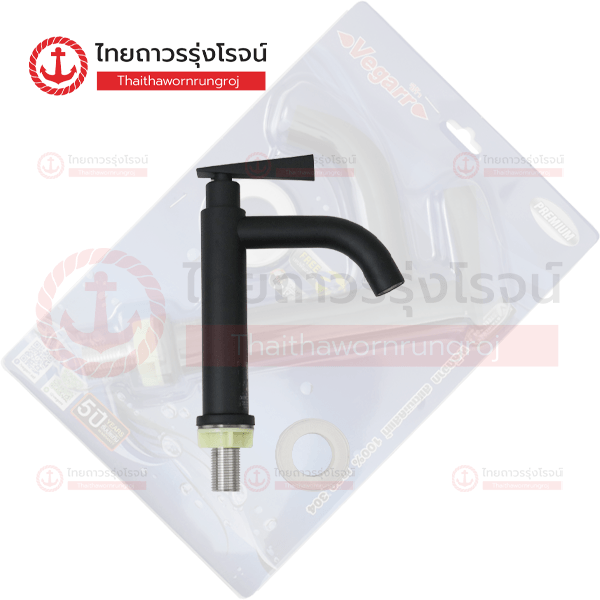 VEGARR ก๊อกอ่างล้างหน้า สแตนเลส สีดำด้าน V9702BK