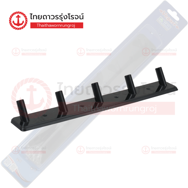 VEGARR ขอแขวนพลาสติก 5ขอ สีดำ 321-5BK