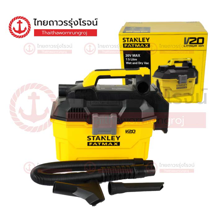 STANLEY เครื่องดูดฝุ่นไร้สาย แห้ง-เปียก 20v SCV002-B1 (เครื่องเปล่า)* กล่องกระดาษ