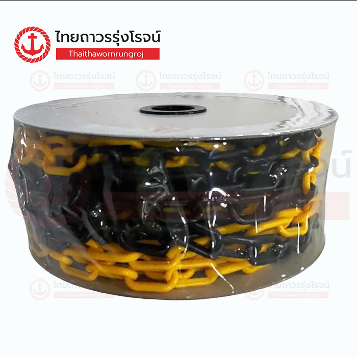 FRIENDLY โซ่พลาสติก 6mmx25m สีเหลือง-ดำ