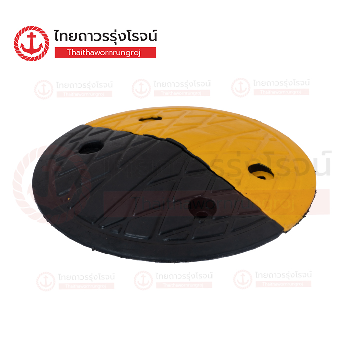 FRIENDLY ปิดหัวปิดท้ายยางชลอความเร็ว กว้าง 35cm สีดำ ไม่มีแถมพุก 175x350x45mm 1.6kg SH-17C 