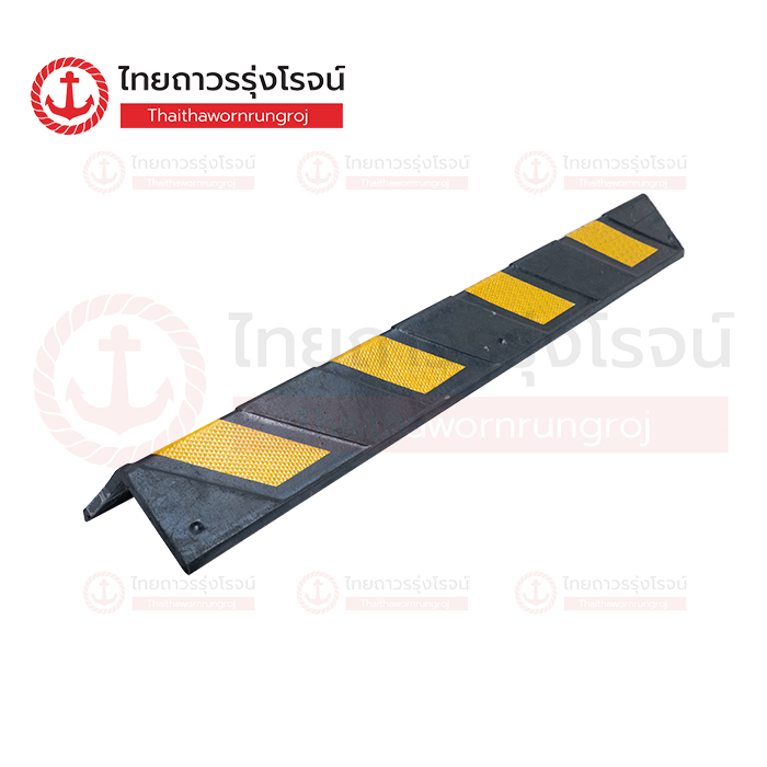 FRIENDLY ยางกันชนขอบเสา เหลือง-ดำ กว้าง 10cm หนา 0.8cm ยาว 80cm 1.2kg RQ810