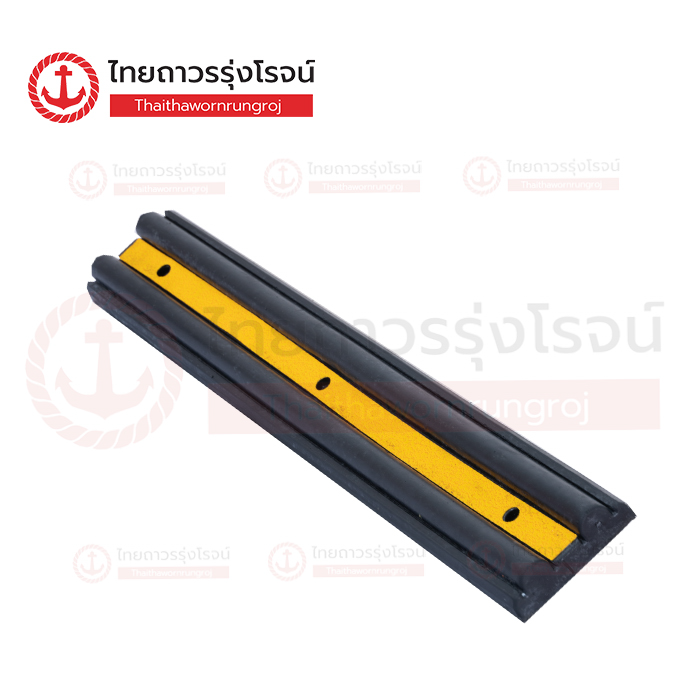 FRIENDLY ยางกันชนกำแพง แบบ2ปุ่ม เหลือง-ดำ กว้าง 15cm หนา 5cm ยาว 100cm 4.5kg WG-15