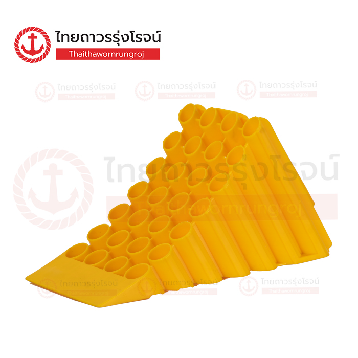FRIENDLY พลาสติกหนุนล้อ สีเหลือง กว้าง 23.5cm สูง 19.7cm ยาว 49.8cm 1.9kg WS-P-2