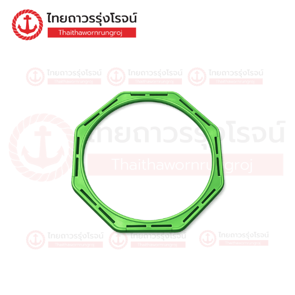 FRIENDLY วงแหวน แปดเหลี่ยม PVC 50x50cm สีเขียว AR001-04