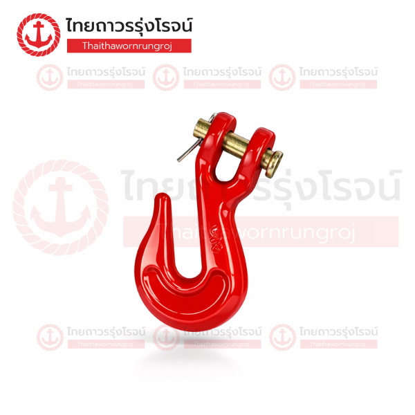 FRIENDLY ตะขอ แบบปริ้น ยกของ สีแดง ปากกว้าง 2ตัน