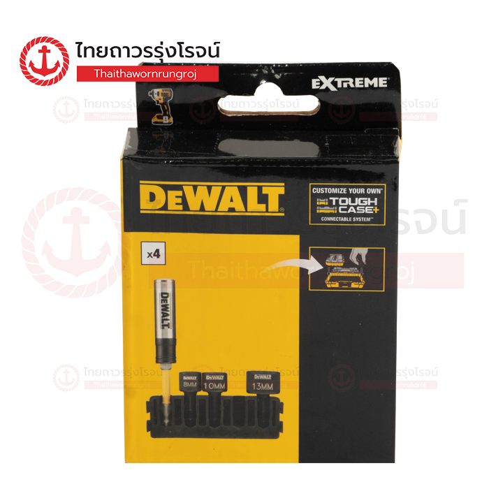 DEWALT ชุดก้านต่อหัวบล็อกและก้านต่อดอกไขควง DT70826-QZ (4ชิ้น)