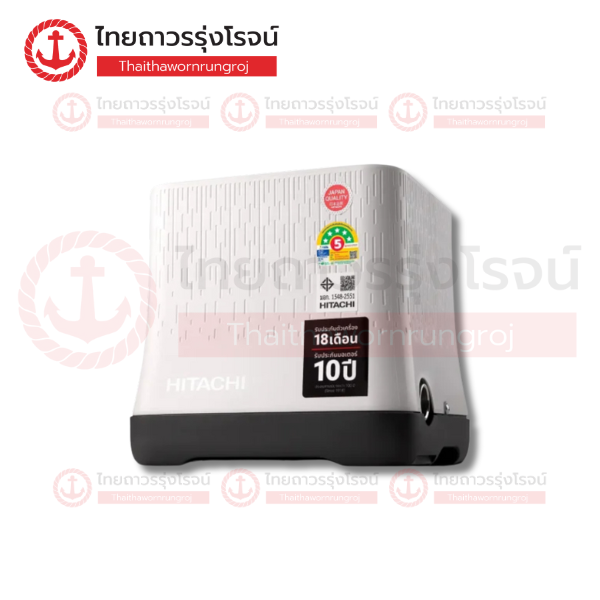 HITACHI ปั๊มน้ำอัตโนมัติ แรงดันคงที่ แบบเหลี่ยม สีขาว WMP200XX2(รุ่นใหม่) 